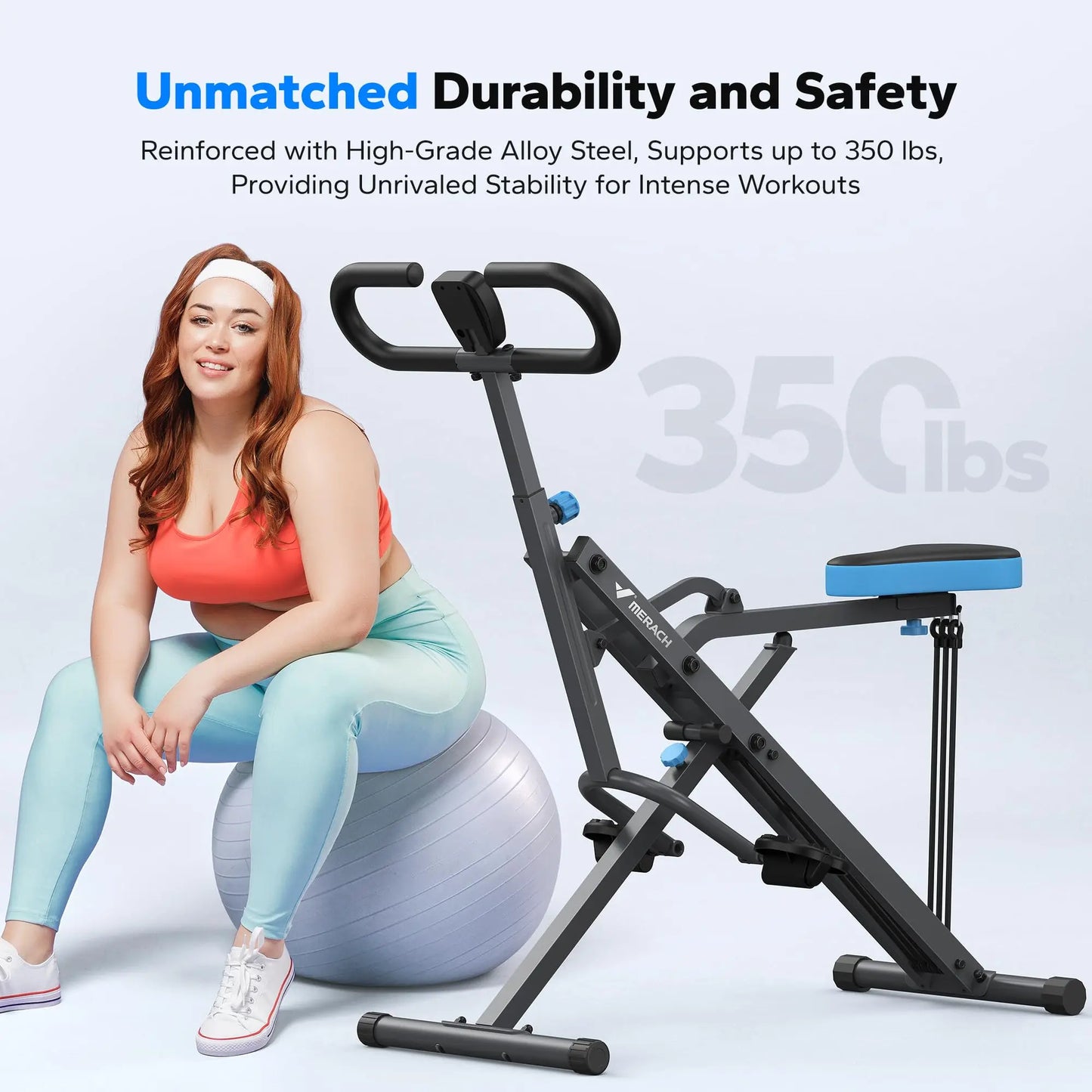 MERACH Squat Machine 2in1 Squat Rowing Machine Easy Setup Foldable Exercise
