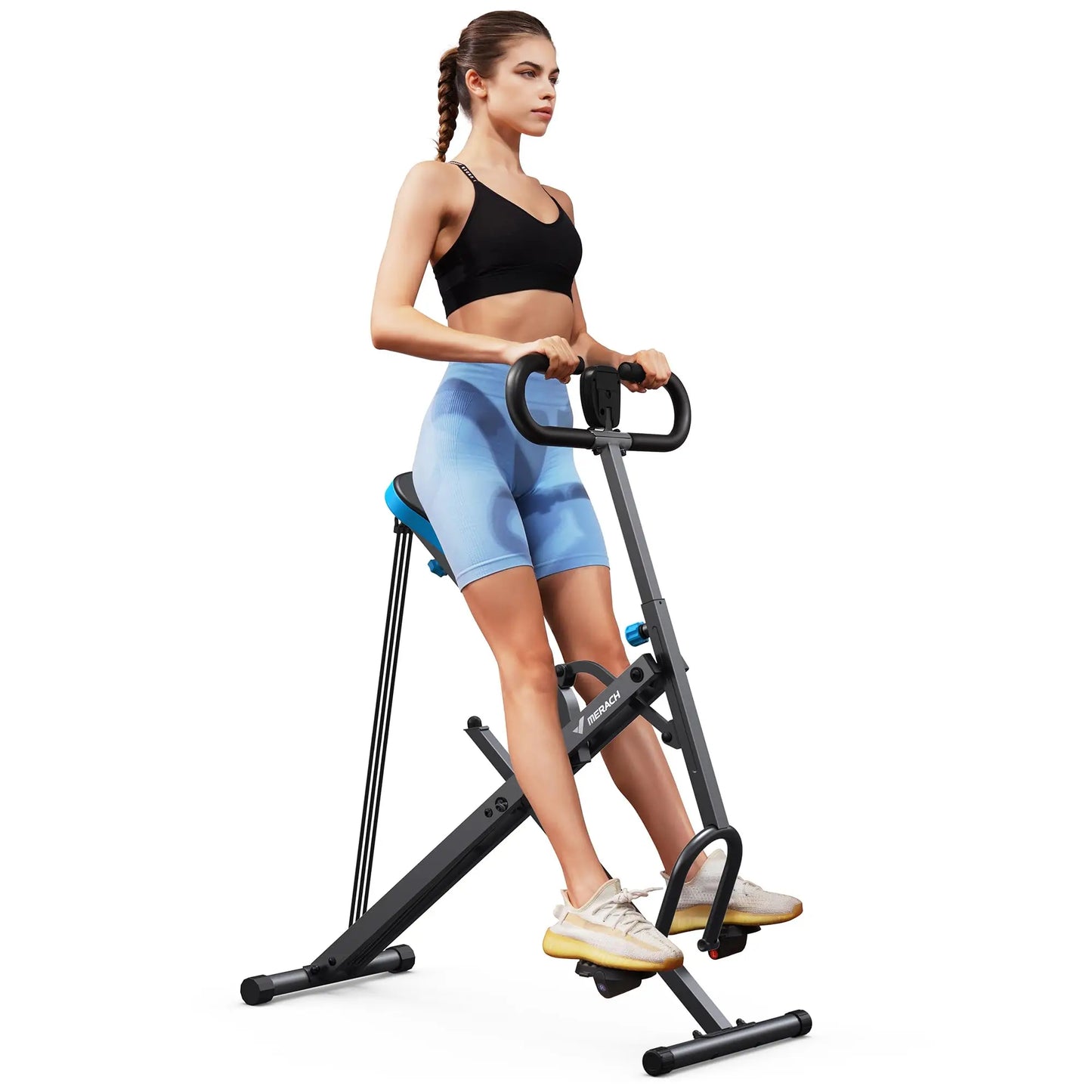 MERACH Squat Machine 2in1 Squat Rowing Machine Easy Setup Foldable Exercise