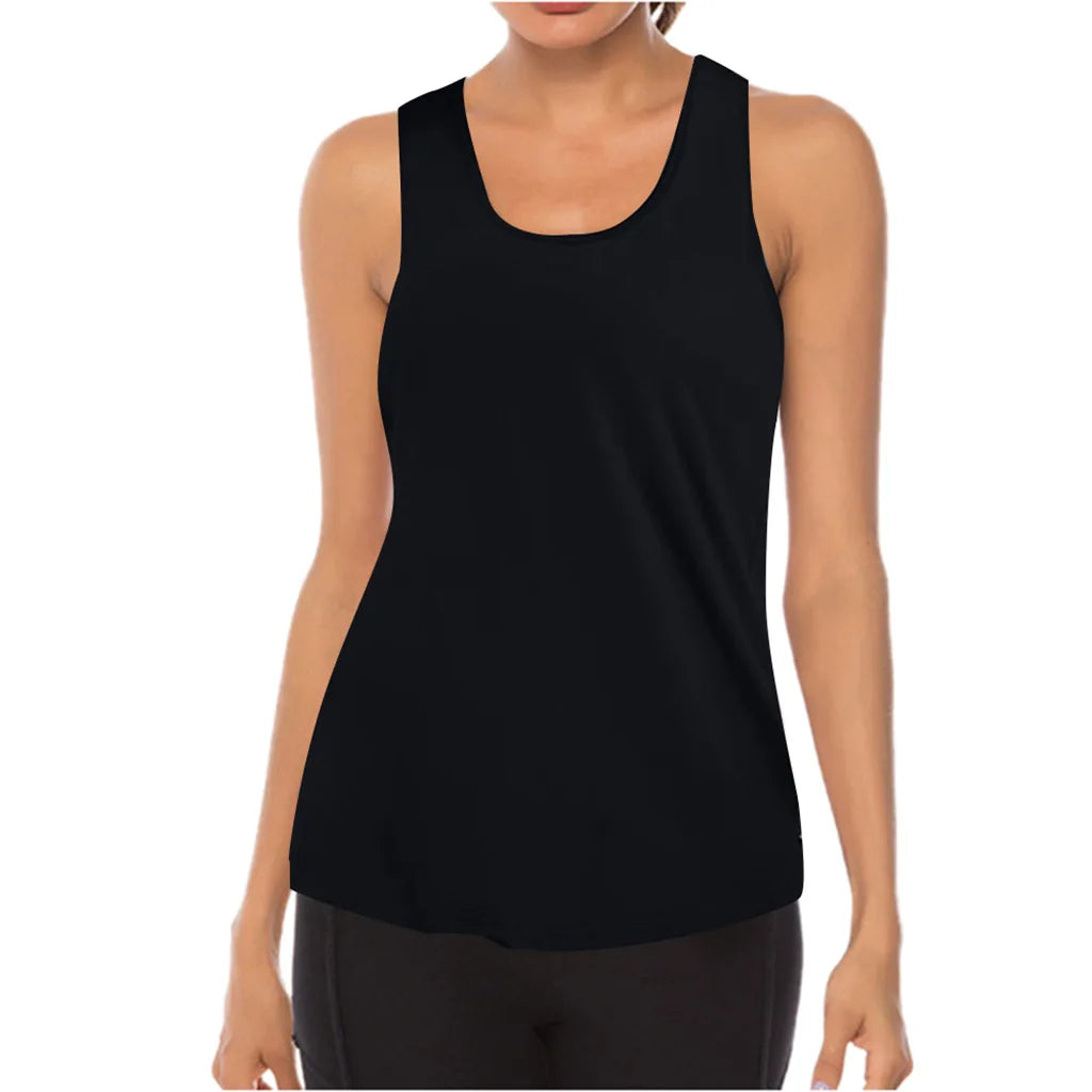 1PC Women Yoga Tops Loose Thin Sports Vest Breathable Sleeveless T-shirt