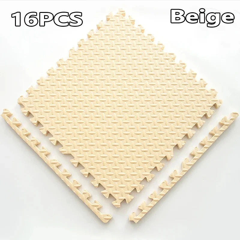 1-16PCS 30*30cm Sports Gym Protection EVA Leaf Grain Floor Mats