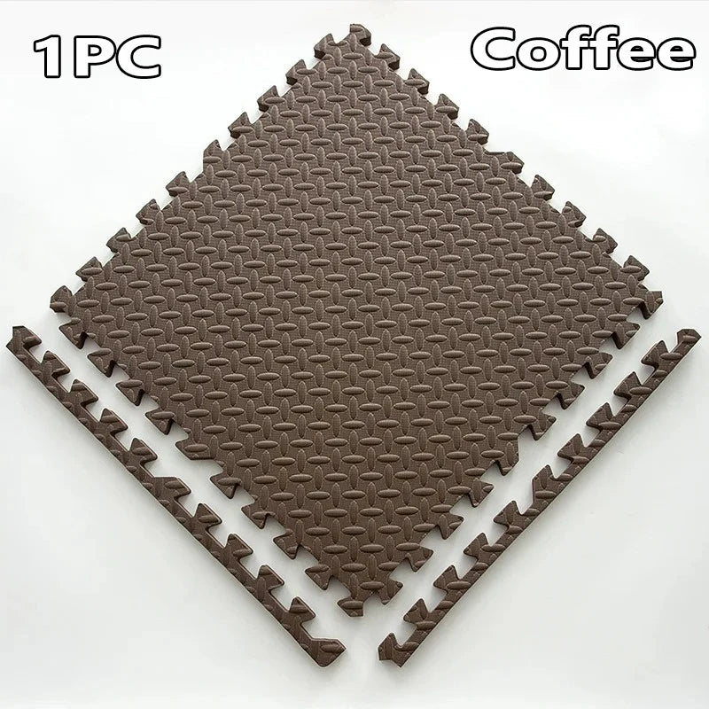 1-16PCS 30*30cm Sports Gym Protection EVA Leaf Grain Floor Mats