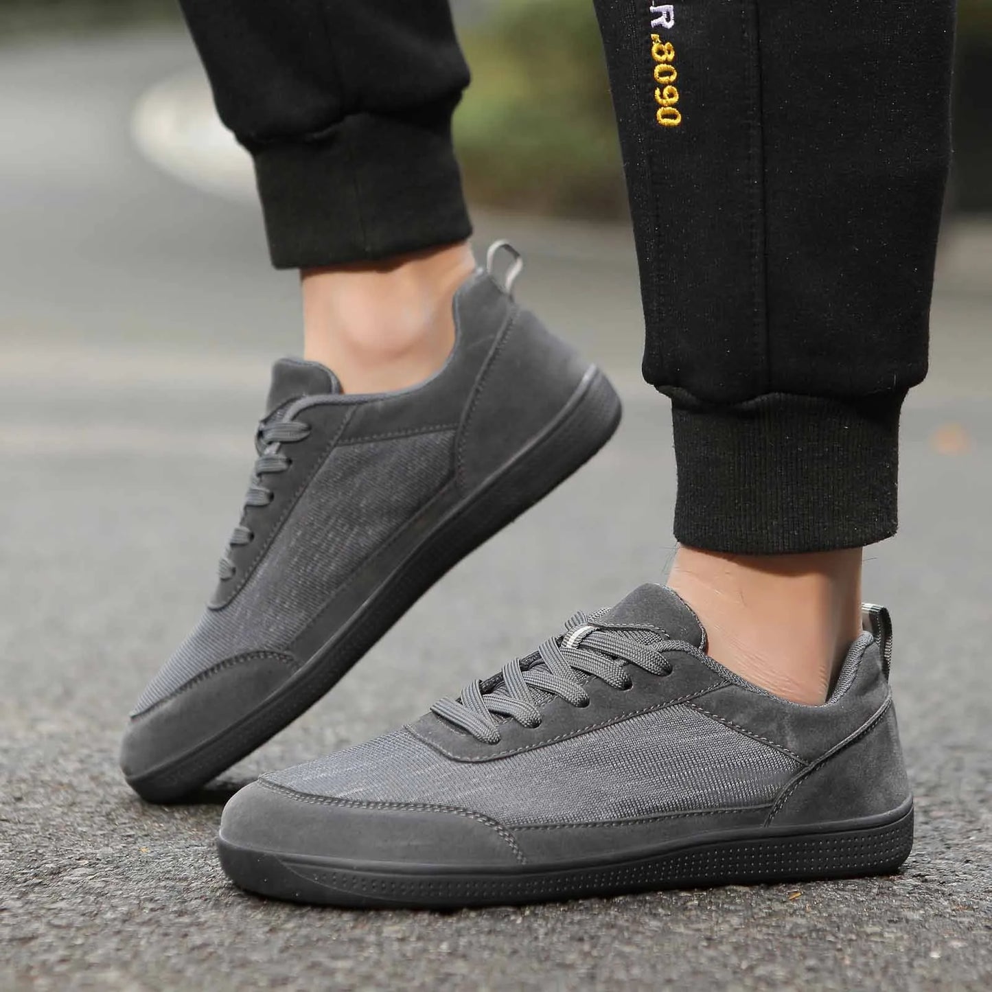 Woman Shoes Couples Pure Color Lace Up Round Head Men'S And Women'S