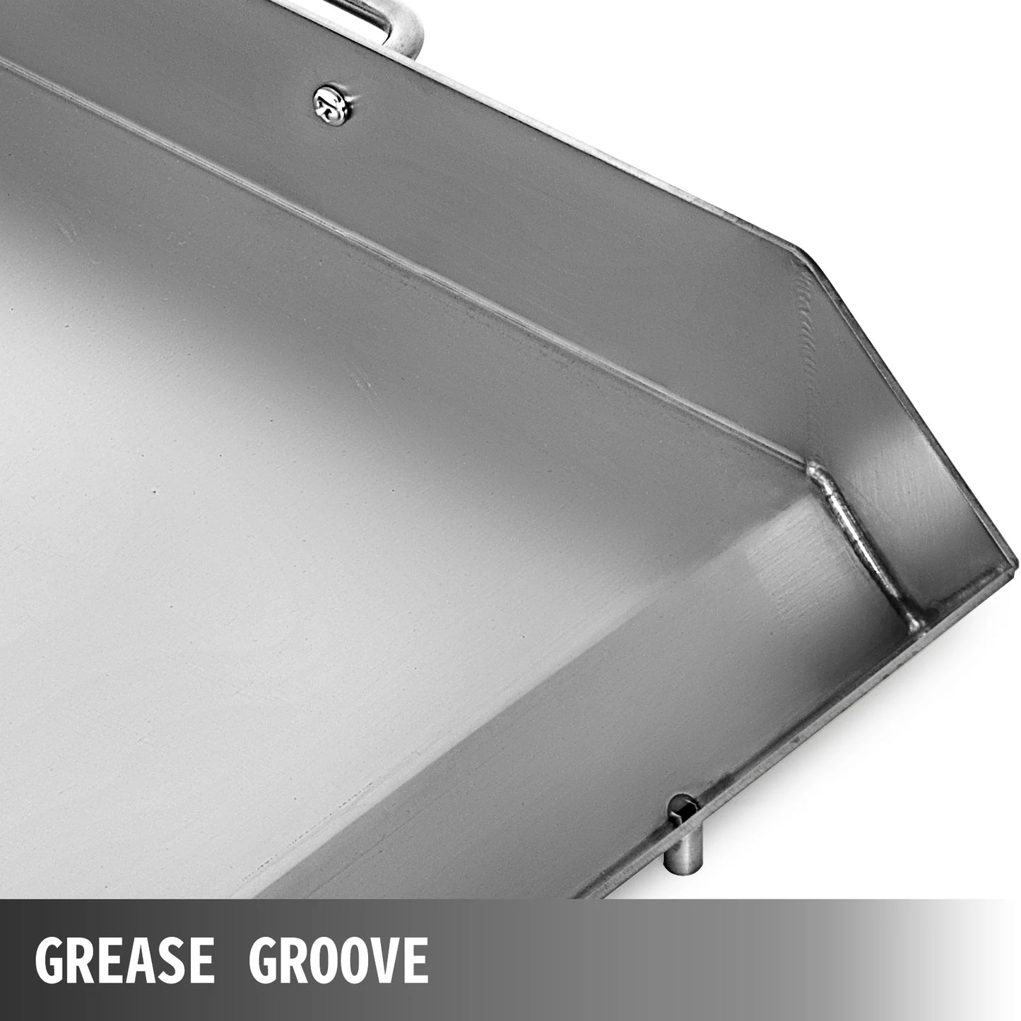 VEVOR Stainless Steel Griddle Flat Top Grill Frying Pan with Handles