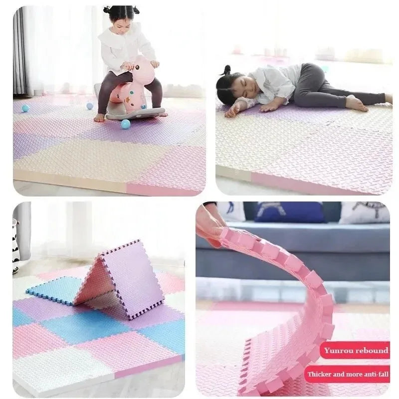 1-16PCS 30*30cm Sports Gym Protection EVA Leaf Grain Floor Mats