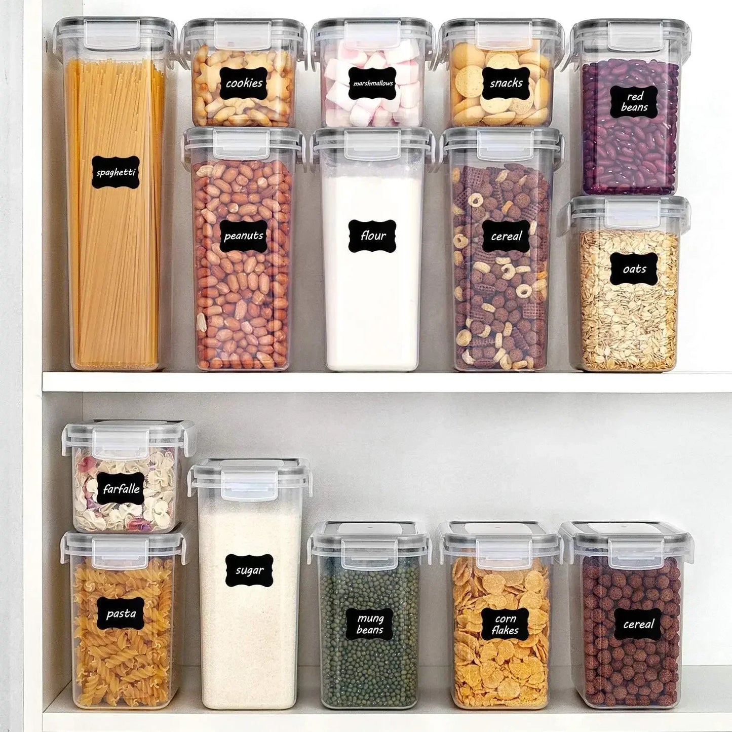 Airtight Food Storage Containers with Lids, 24 pcs Plastic Kitchen and Pantry