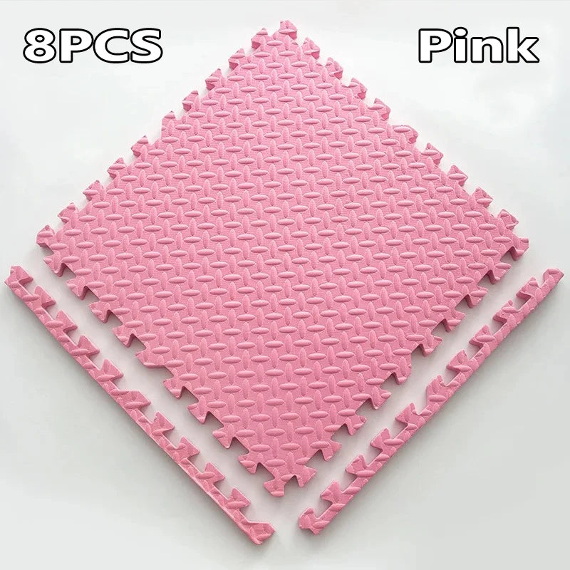 1-16PCS 30*30cm Sports Gym Protection EVA Leaf Grain Floor Mats