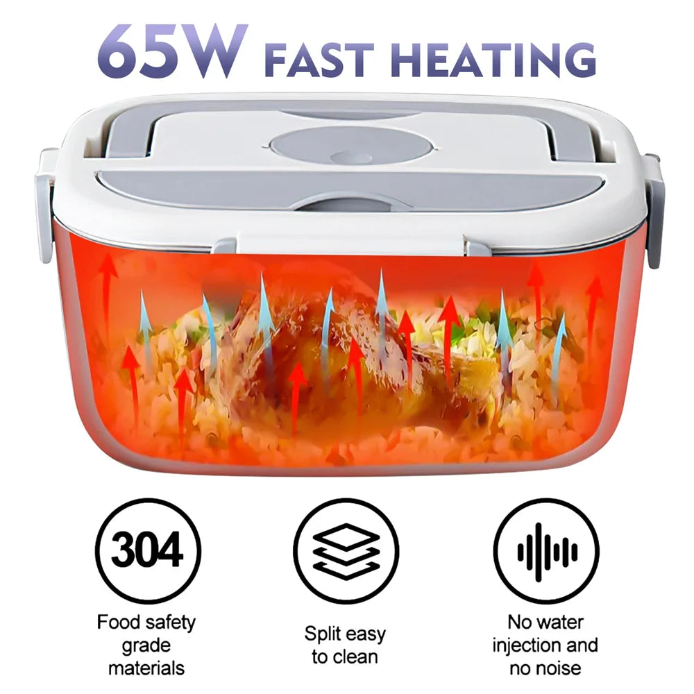 65W 1.5L Electric Lunch Box Food Warmer Portable Food Heater