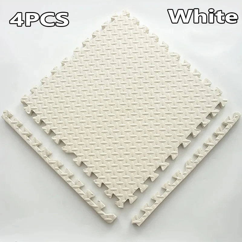 1-16PCS 30*30cm Sports Gym Protection EVA Leaf Grain Floor Mats