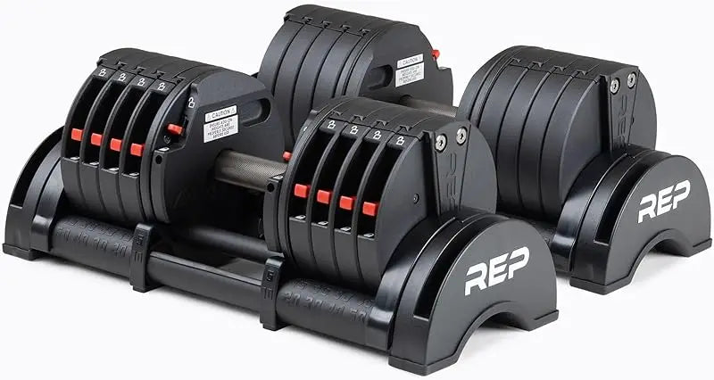 AQRep Fitness Quickdraw Adjustable Dumbbells,Multiple weight