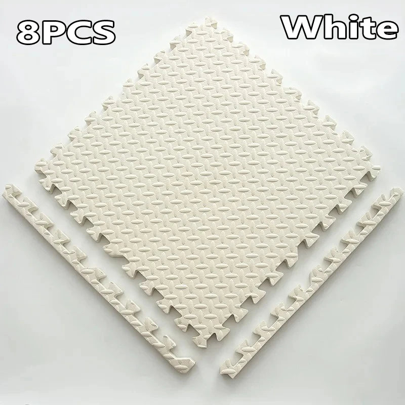 1-16PCS 30*30cm Sports Gym Protection EVA Leaf Grain Floor Mats