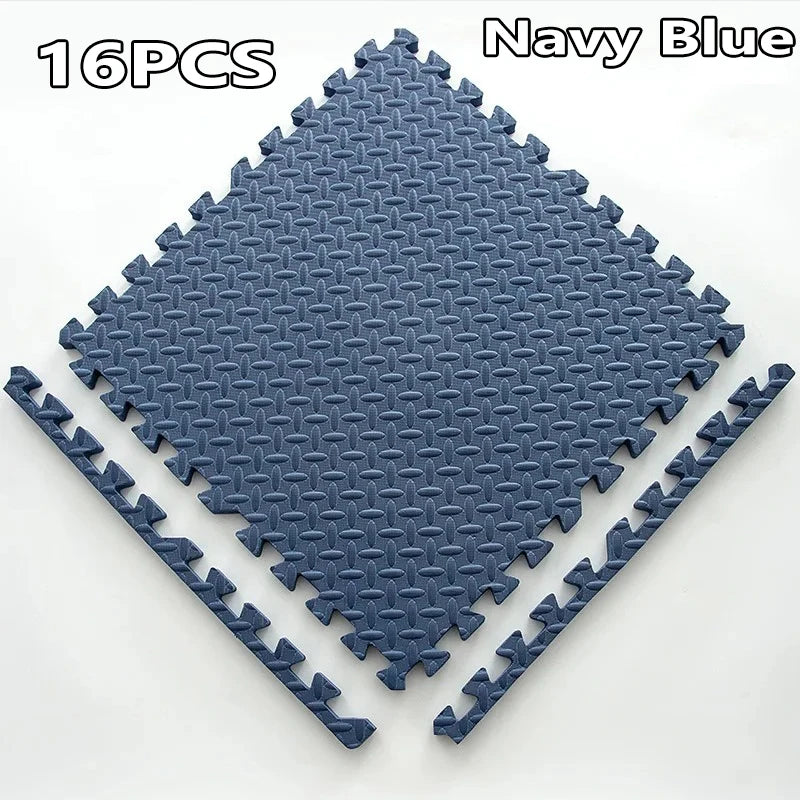 1-16PCS 30*30cm Sports Gym Protection EVA Leaf Grain Floor Mats