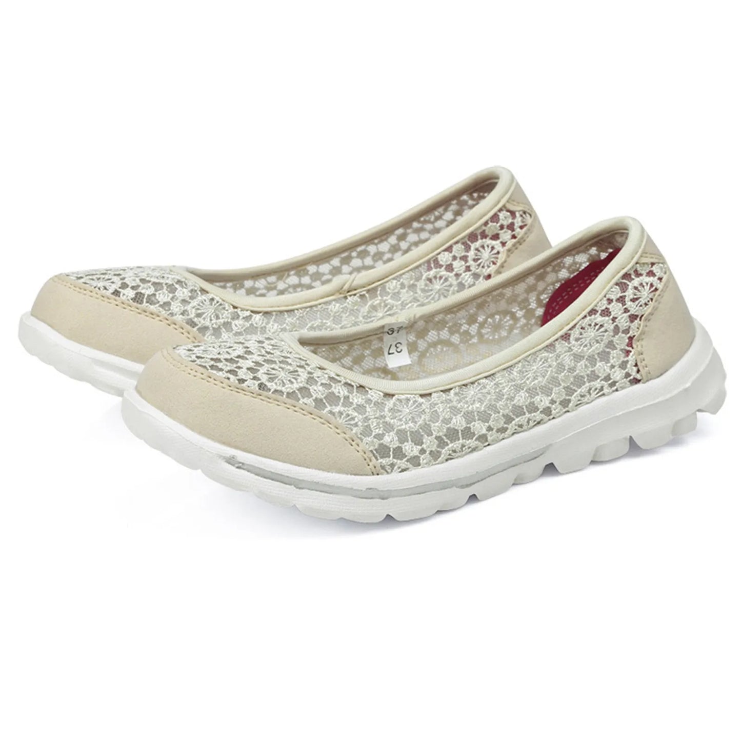 Women Breathable Lace Up Shoes Lightweight Mesh Work Shoes