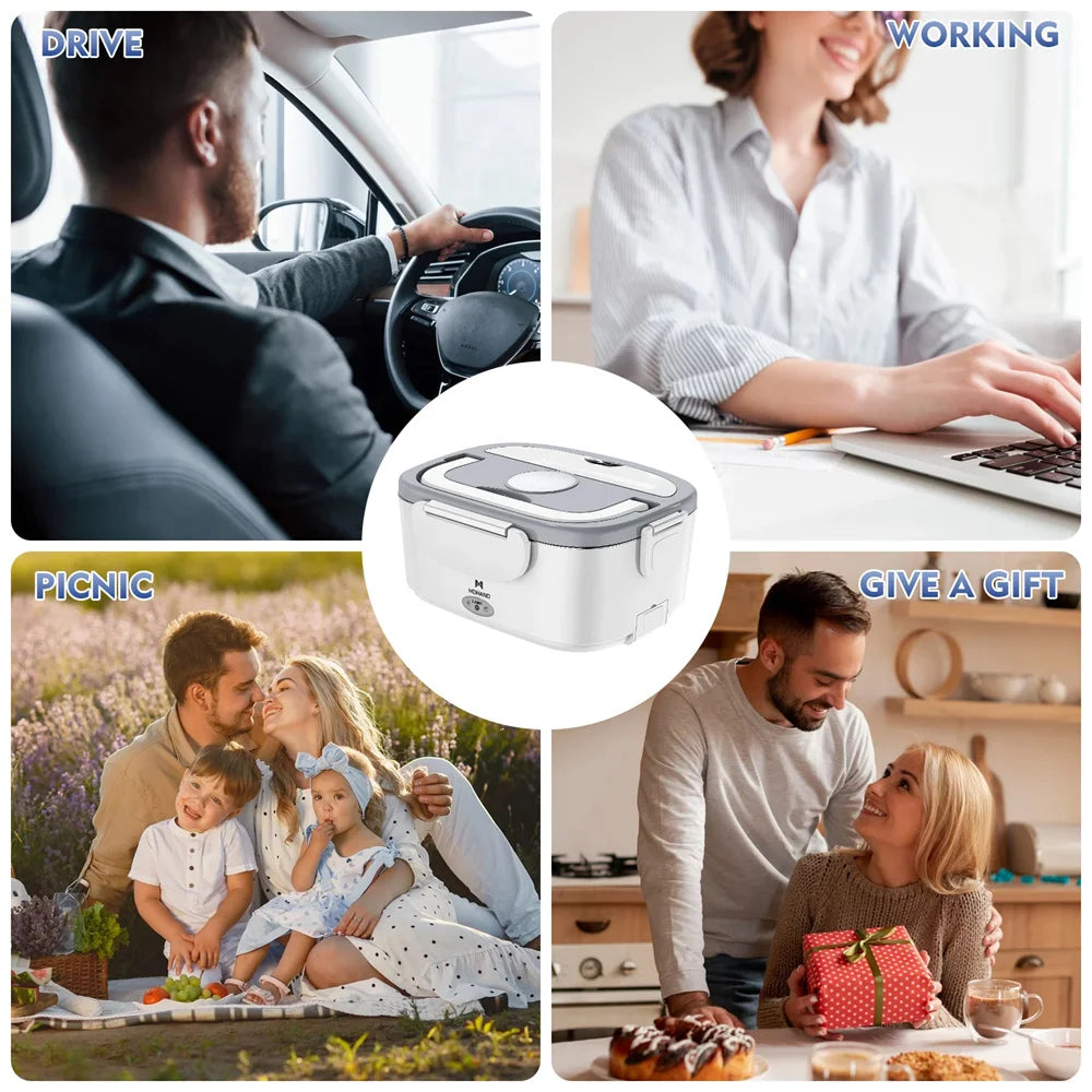 65W 1.5L Electric Lunch Box Food Warmer Portable Food Heater
