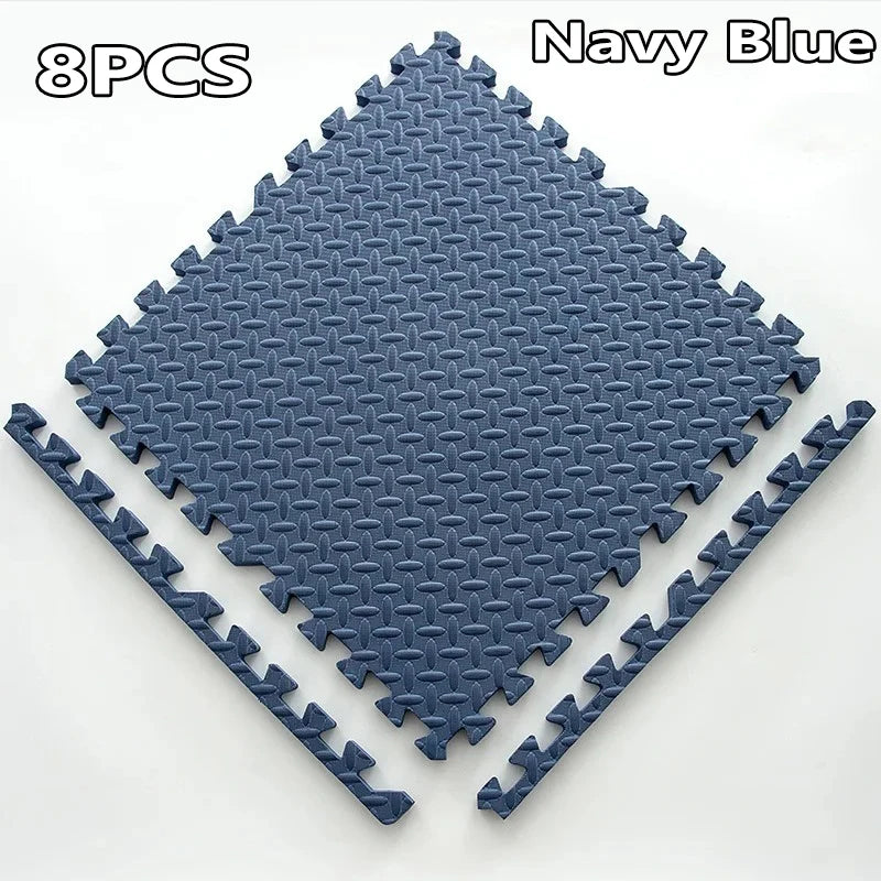 1-16PCS 30*30cm Sports Gym Protection EVA Leaf Grain Floor Mats