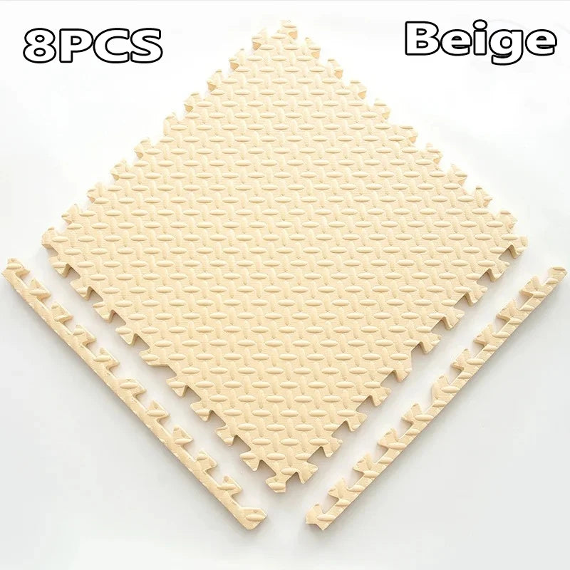 1-16PCS 30*30cm Sports Gym Protection EVA Leaf Grain Floor Mats