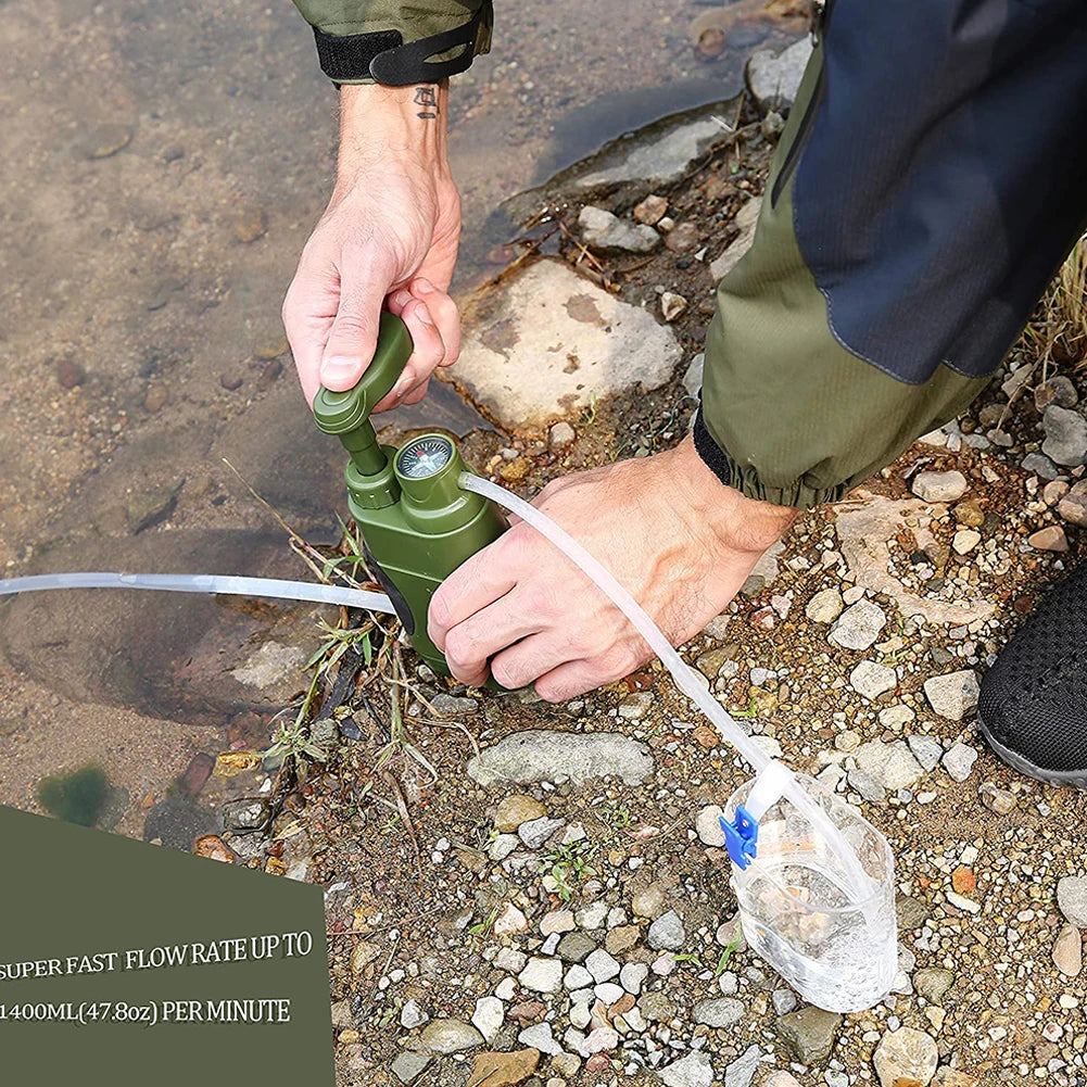 Outdoor Water Filter Filtration System Portable Drinking Water Filtering Survival Tool