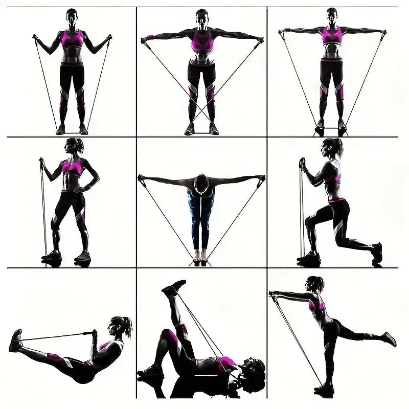 11pcs TPE Resistance Band Set Fitness Band Pull Rope Elastic Training