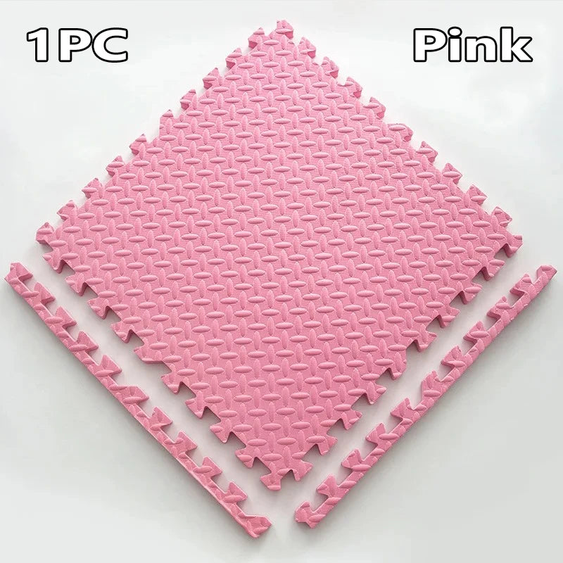1-16PCS 30*30cm Sports Gym Protection EVA Leaf Grain Floor Mats
