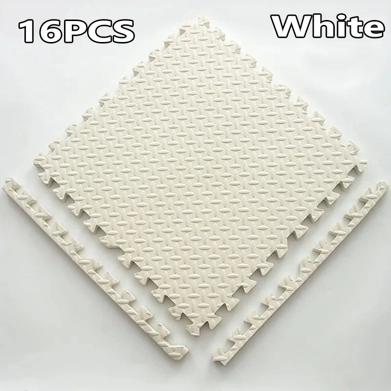 1-16PCS 30*30cm Sports Gym Protection EVA Leaf Grain Floor Mats