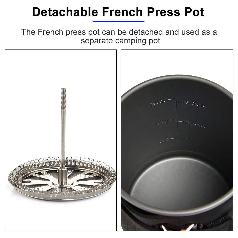 Widesea Camping Cooking System with Heat Exchanger Outdoor Gas Stove Burner Tourist