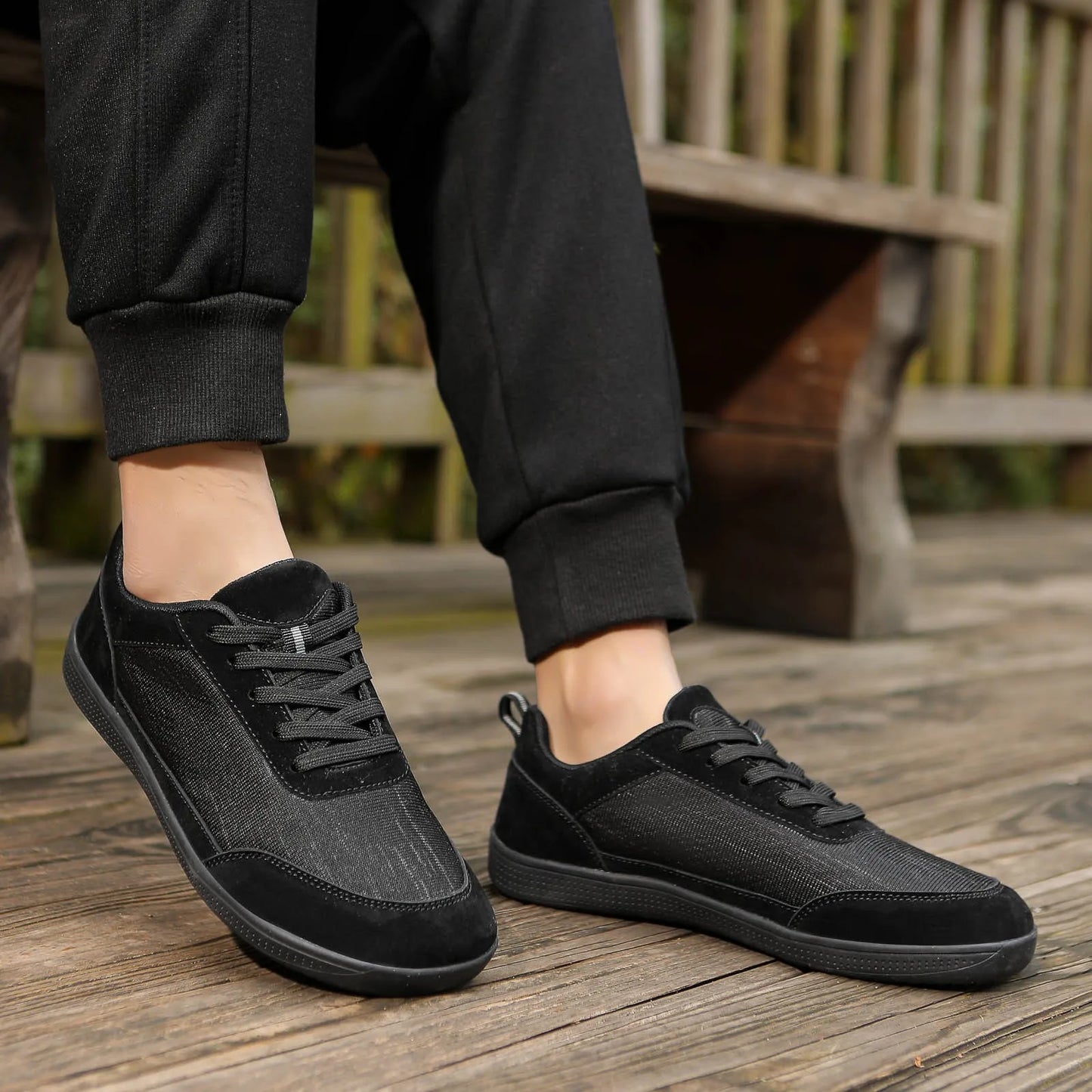 Woman Shoes Couples Pure Color Lace Up Round Head Men'S And Women'S