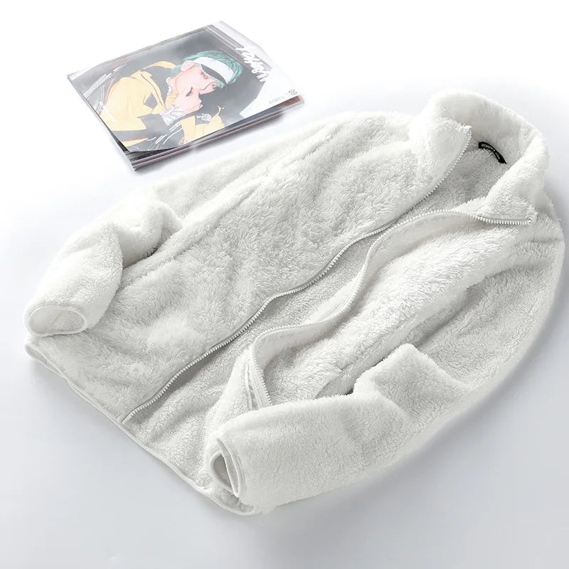 Autumn Winter Thermal Fleece Jacket Men Women Outdoor Warm Sport Running Sweater Coat Activewear