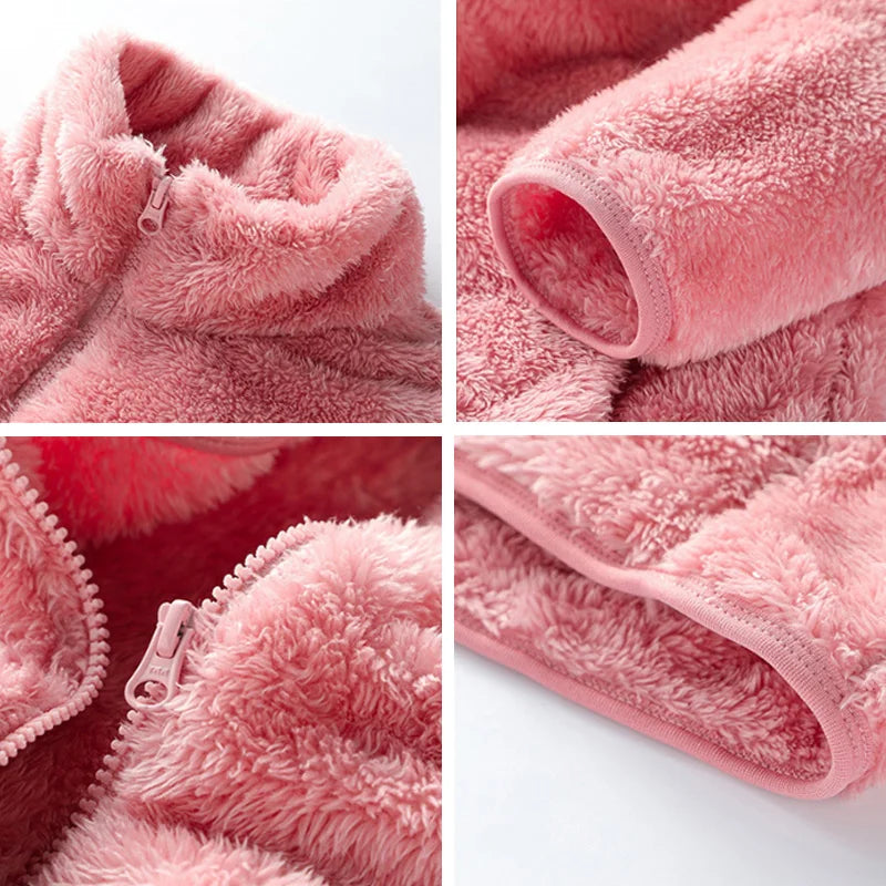 Autumn Winter Thermal Fleece Jacket Men Women Outdoor Warm Sport Running Sweater Coat Activewear