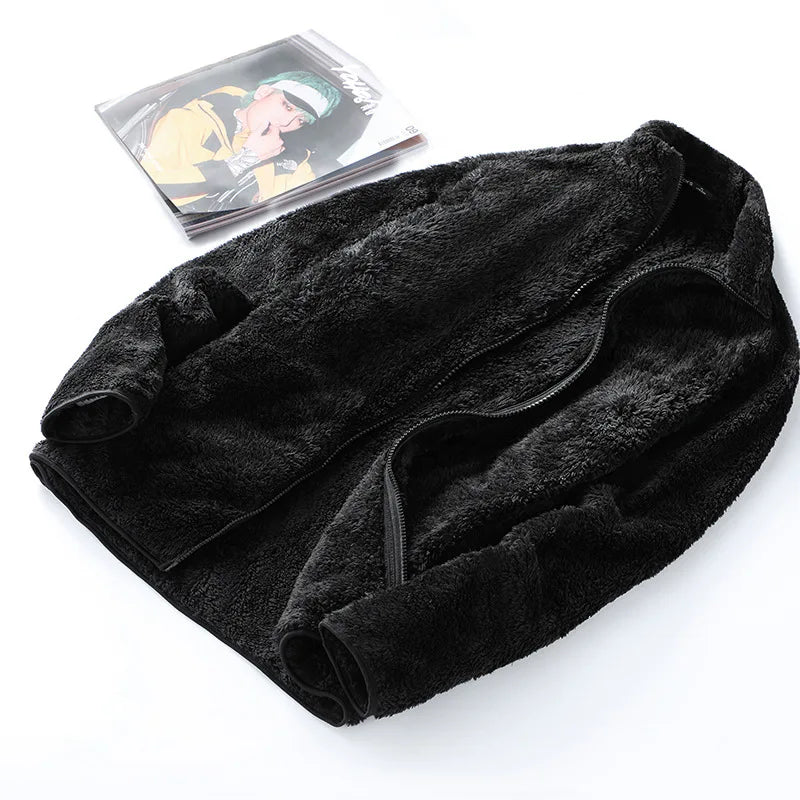 Autumn Winter Thermal Fleece Jacket Men Women Outdoor Warm Sport Running Sweater Coat Activewear