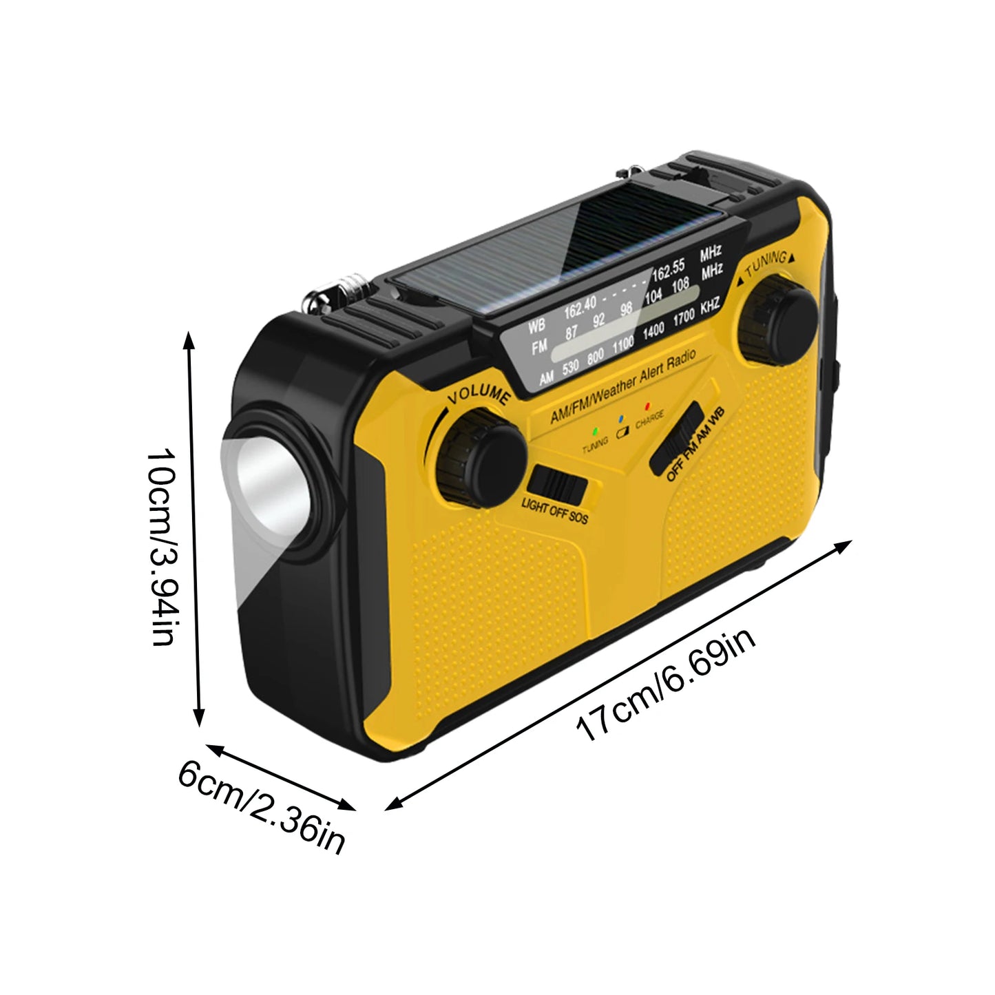3000mAh Emergency Radio Solar Hand Crank Emergency