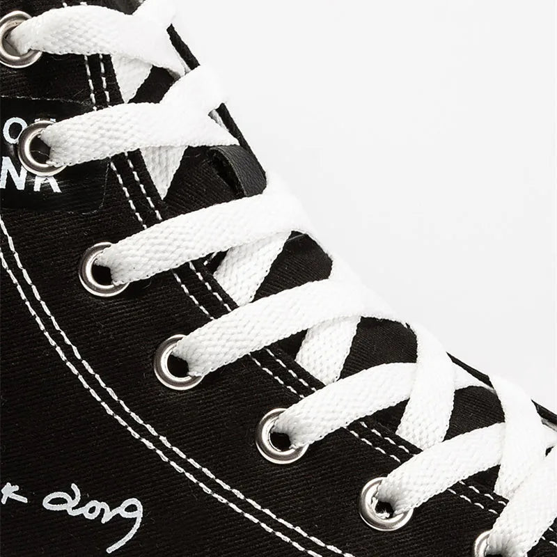 Fashion Style Footwear Men's Shoes Casual Non-slip Wear-resistant High Top Breathable Canvas