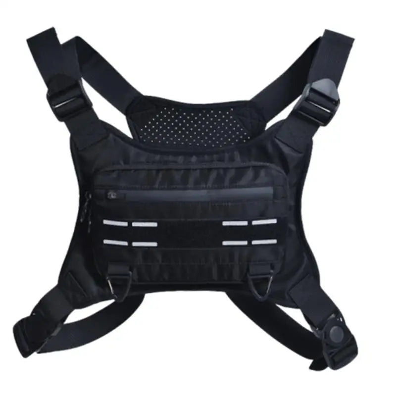 Chest Bag Running, Vest Bag Reflective, Chest Pack With Phone Holder Breathable Cycling