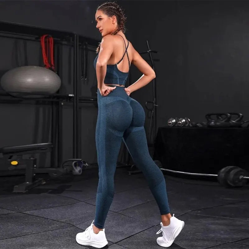 2 Pieces Women's Tracksuit Seamless Yoga Set Workout