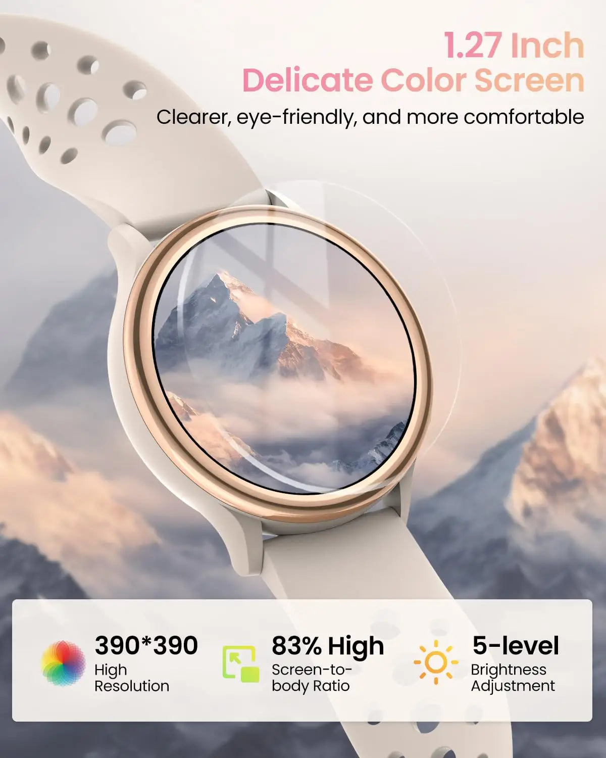 Women [400+Watch Faces/Calls/Female Health], 1.27" for iPhone ＆ Android