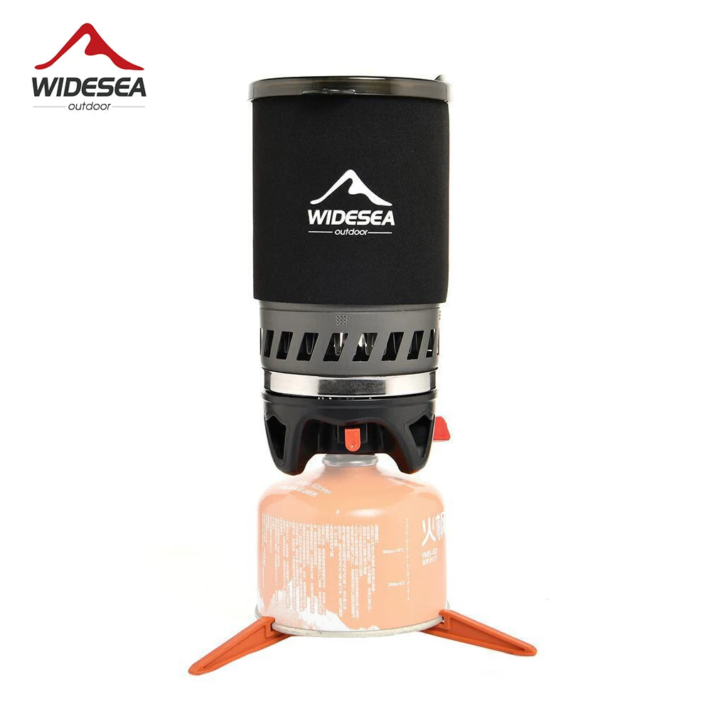 Widesea Camping Cooking System with Heat Exchanger Outdoor Gas Stove Burner Tourist
