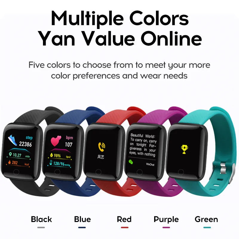 116 Plus Smart Watch Fitness Tracker Smartwatch Heart Rate Monitor Waterproof