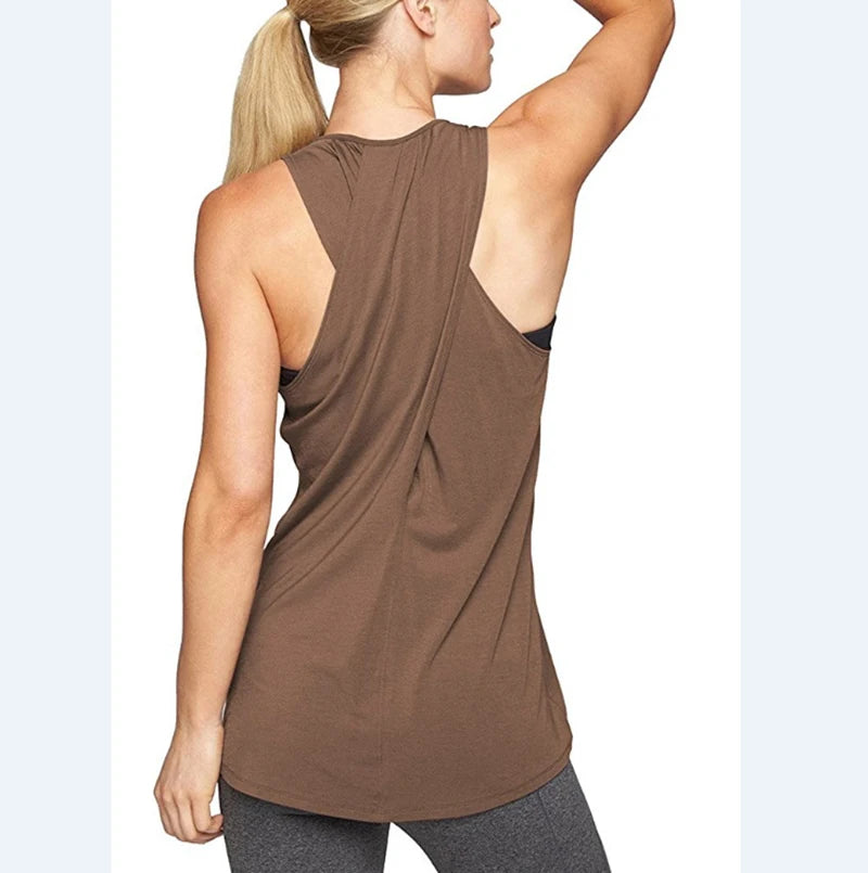 1PC Women's Yoga Shirts Sleeveless,Athletic Fitness Racerback Sports Vest