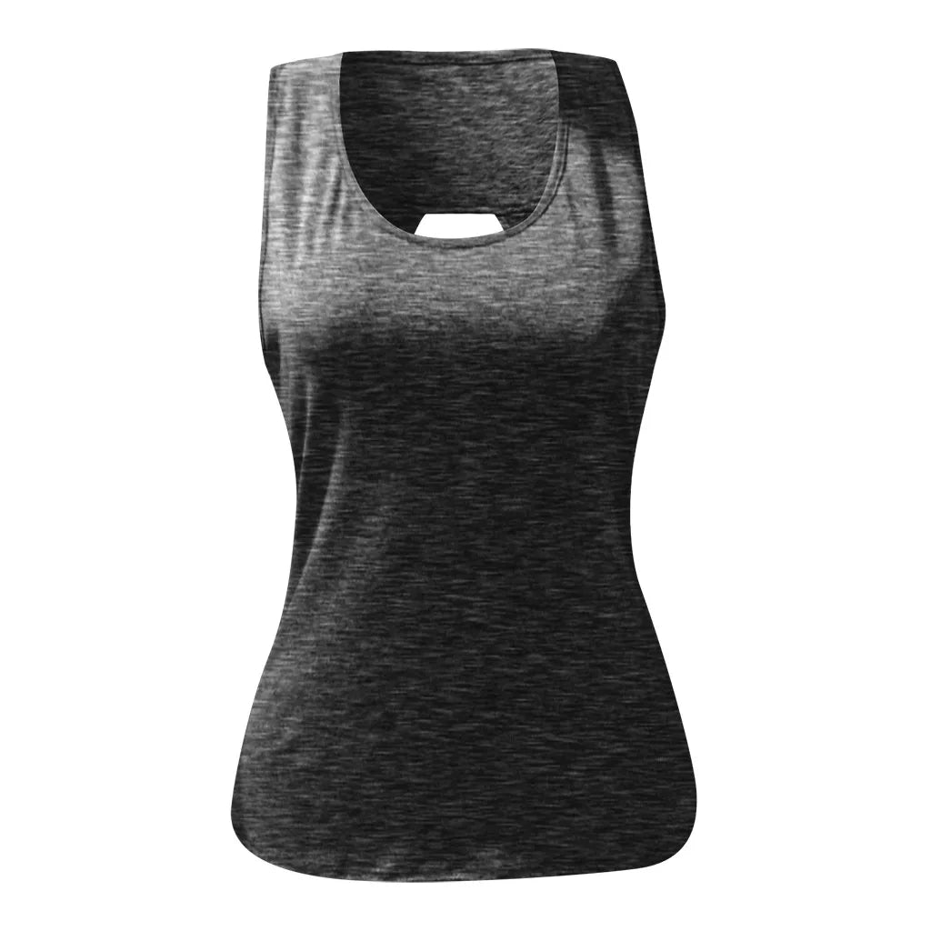 1PC Women Yoga Tops Loose Thin Sports Vest Breathable Sleeveless T-shirt