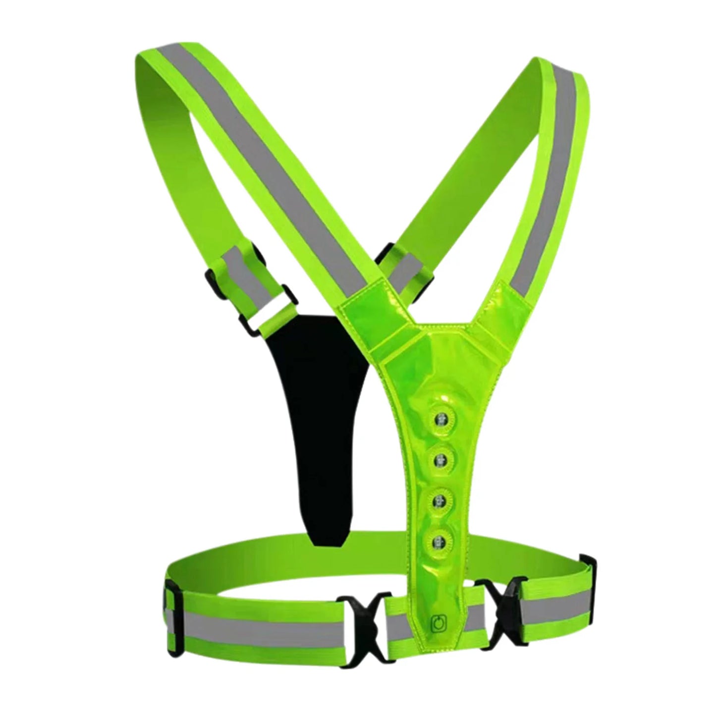LED Reflective Vest Light Up Running, Cycling Safety Vest USB Rechargeable 3 Light Modes for Night Running