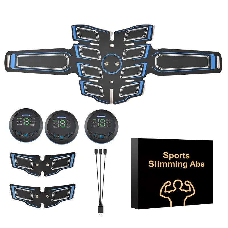 7PCS Rechargeable Abdominal Muscle Trainer Portable Massager Electronic