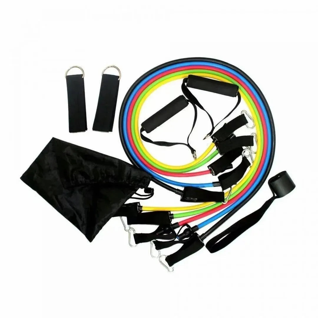 11pcs TPE Resistance Band Set Fitness Band Pull Rope Elastic Training