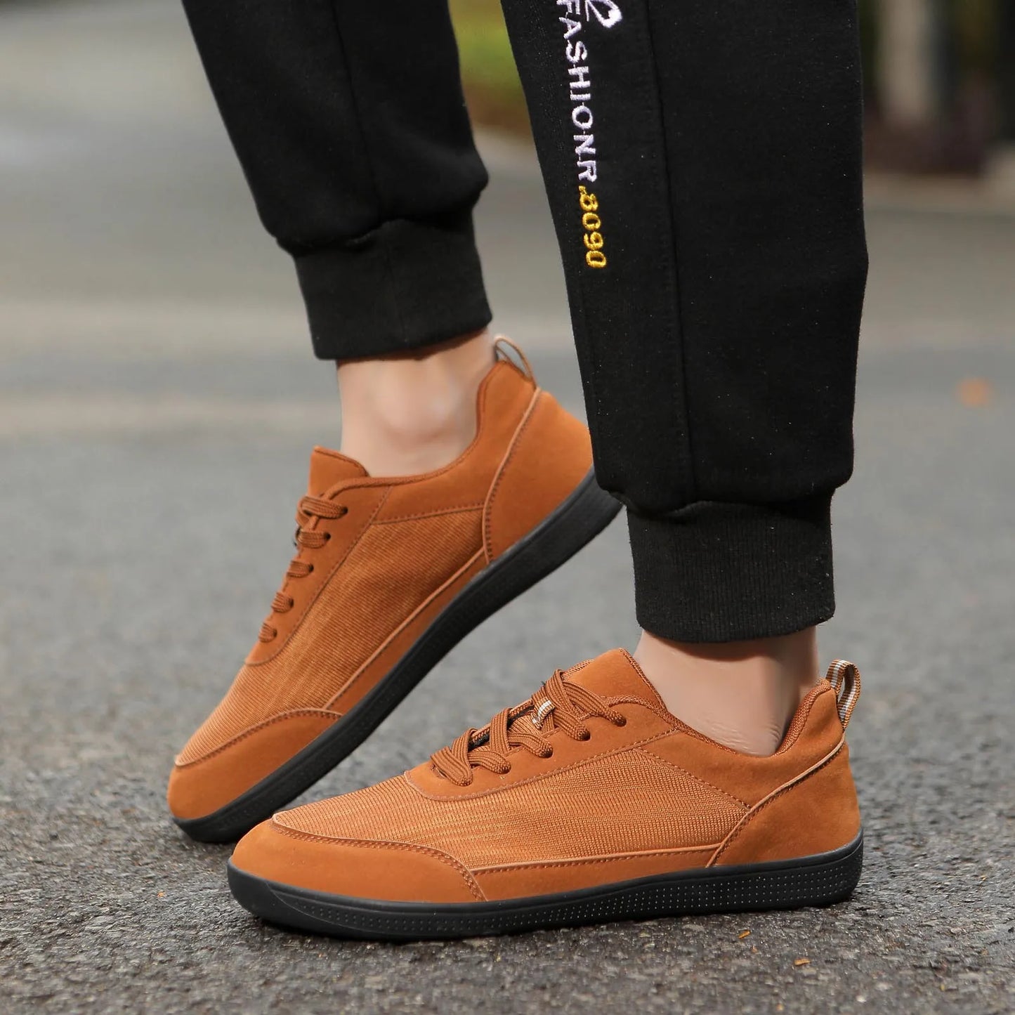 Woman Shoes Couples Pure Color Lace Up Round Head Men'S And Women'S