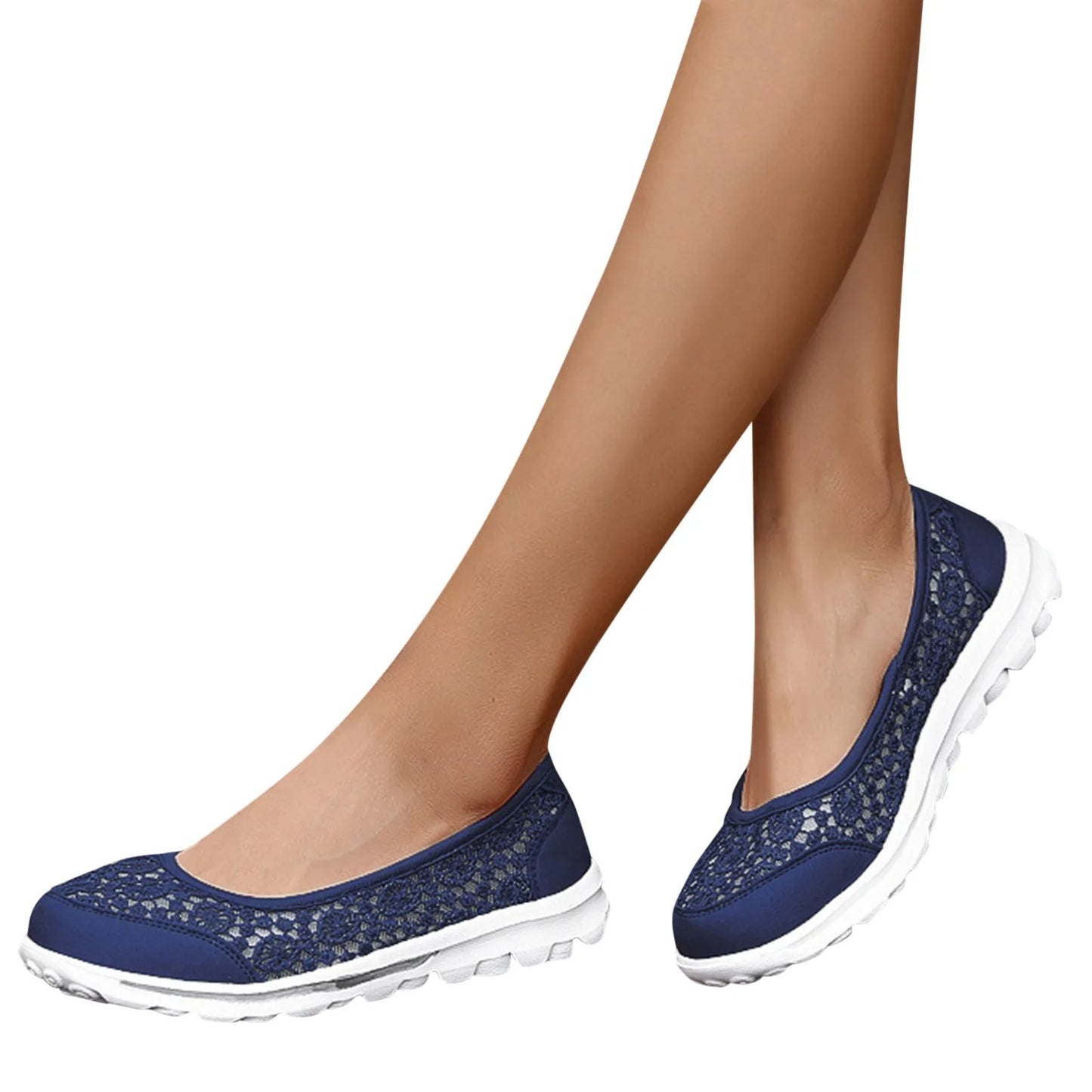 Women Breathable Lace Up Shoes Lightweight Mesh Work Shoes