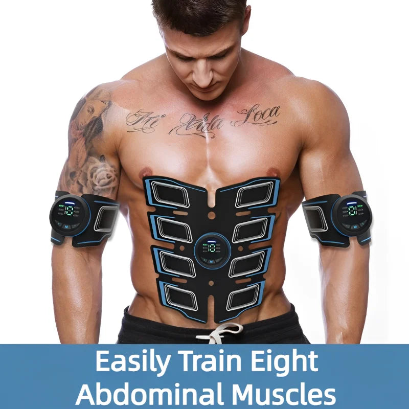 7PCS Rechargeable Abdominal Muscle Trainer Portable Massager Electronic