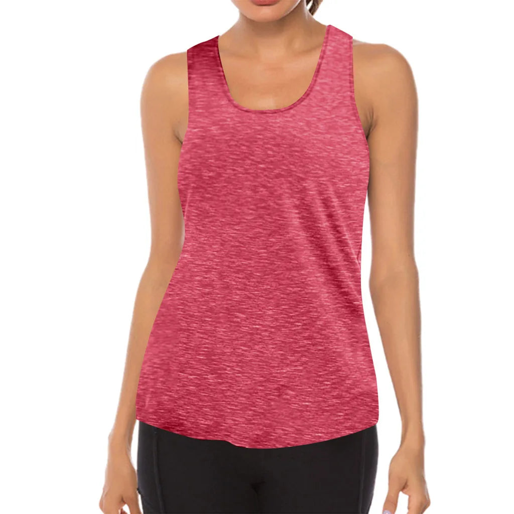 1PC Women Yoga Tops Loose Thin Sports Vest Breathable Sleeveless T-shirt