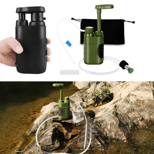 Outdoor Water Filter Filtration System Portable Drinking Water Filtering Survival Tool