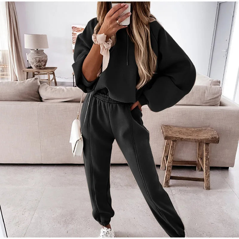 Women Hoodies Sports Tops Pants Tracksuit Sweatshirt  Jogging Long Sleeve Hoodie