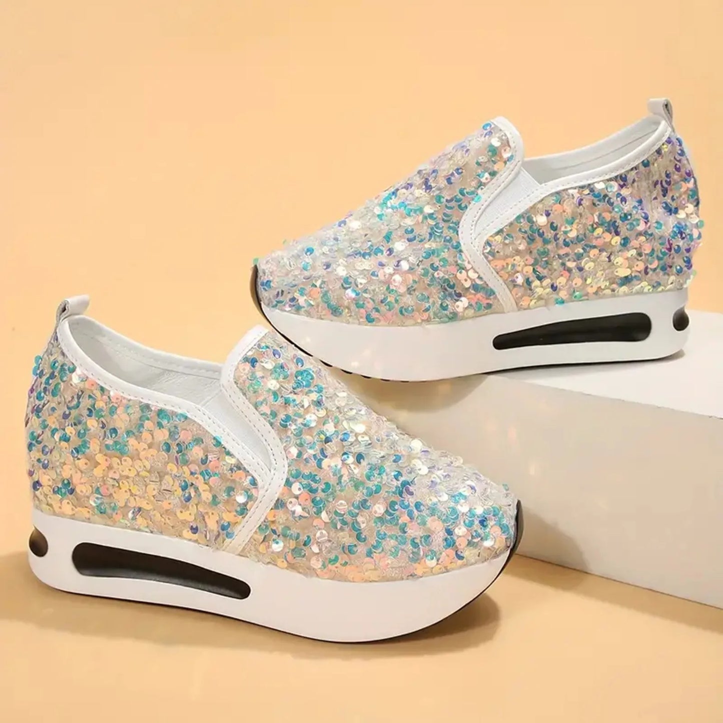 Sneakers Women Sequines Shoes
