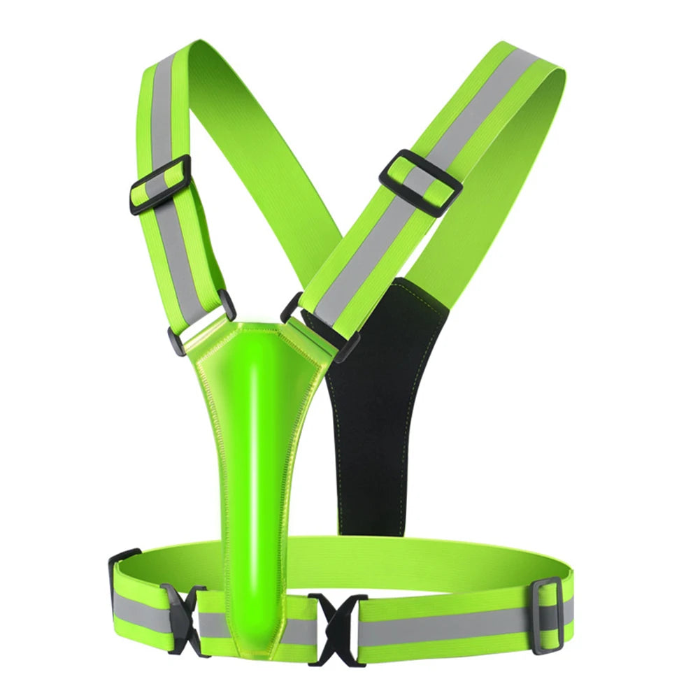 Vest USB Rechargeable Reflective Security Vest Adjustable Night Running Riding Clothing High