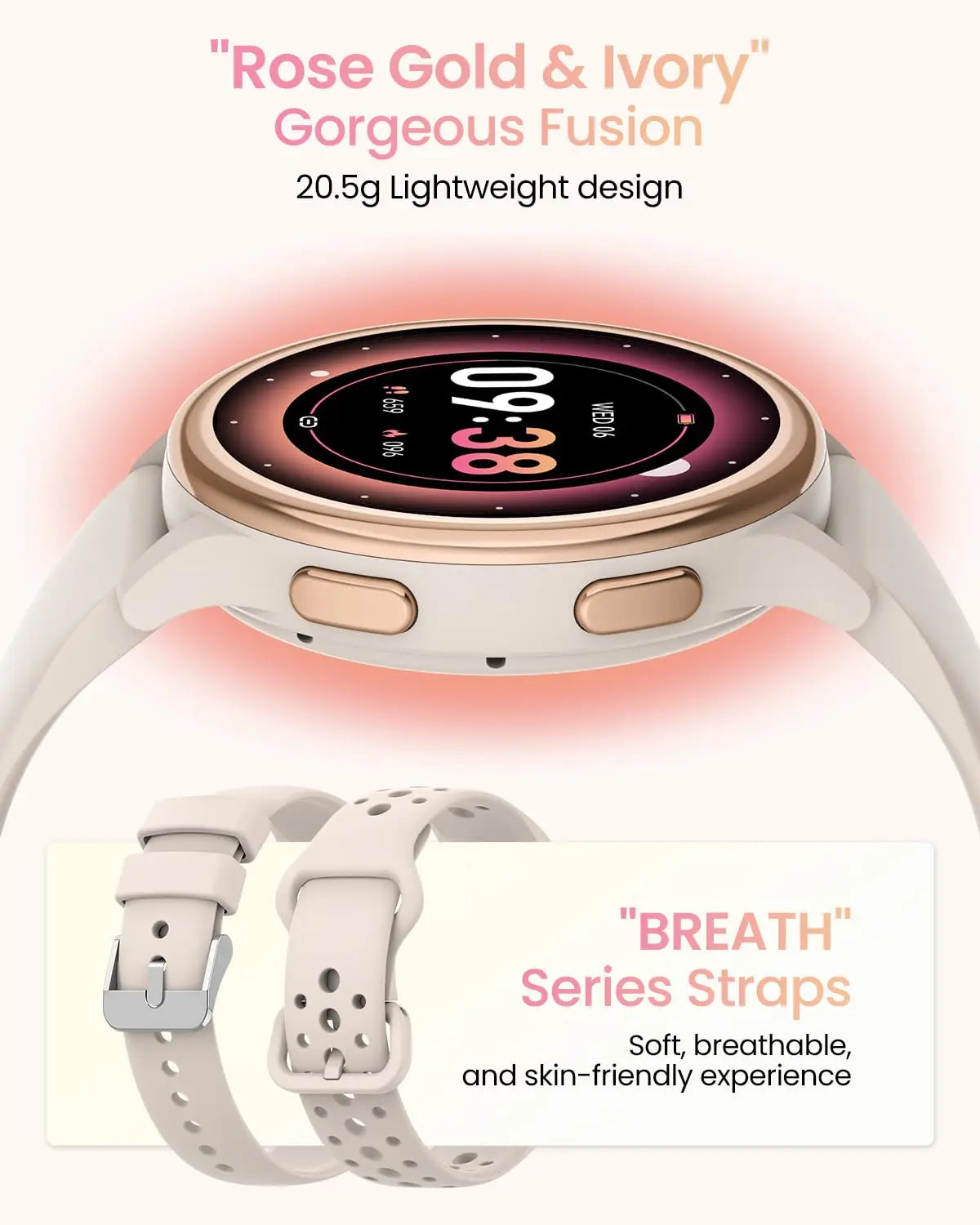 Women [400+Watch Faces/Calls/Female Health], 1.27" for iPhone ＆ Android