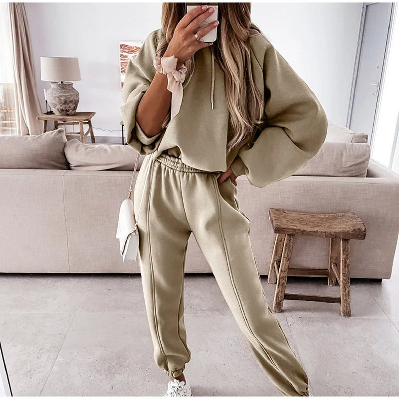Women Hoodies Sports Tops Pants Tracksuit Sweatshirt  Jogging Long Sleeve Hoodie